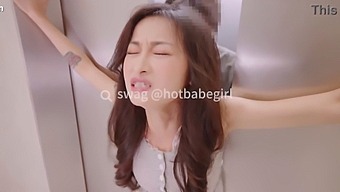 Petite Asian Girl Has Sex In Elevator And Gets Cum Inside Her