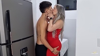 A Steamy Encounter Between A Colombian Housewife And Her Stepson, Leaving His Behind Filled With Milk