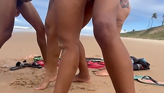 Lewd Activities With Unforeseen Males At A Bare It All Beach, Resulting In Climax Completion