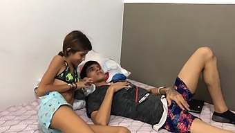 Young Teen Gets A Steamy Massage From Her Seductive Stepsister