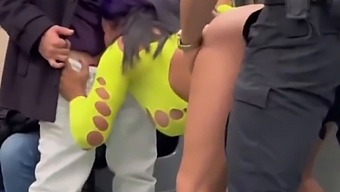 Luna Bella'S Explosive Orgasm On The Subway Ride