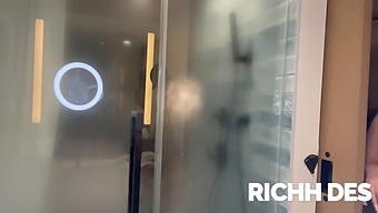 Big Breasted Teen Richy Des Has A Hot Shower Scene With The Man She Loves.