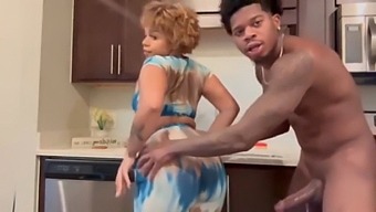 Young Woman Gives Blow Job And Gets Fucked On Kitchen Counter